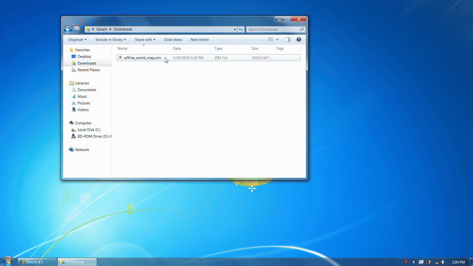 AtlasZIM running fully offline in Kiwix (demo)