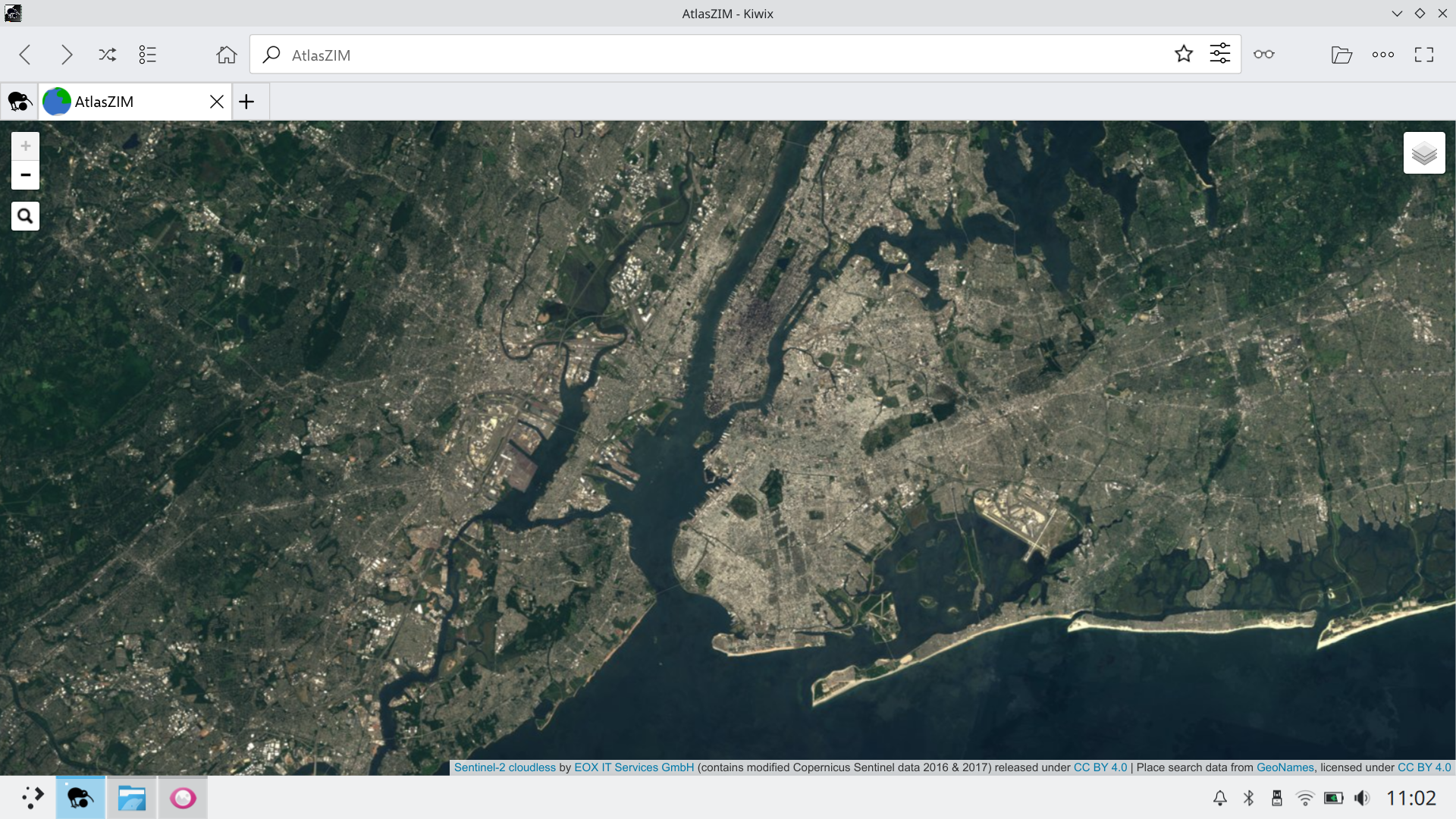 Offline satellite imagery — NYC