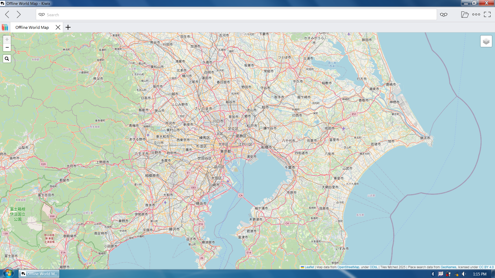 Offline OpenStreetMap tiles — Tokyo