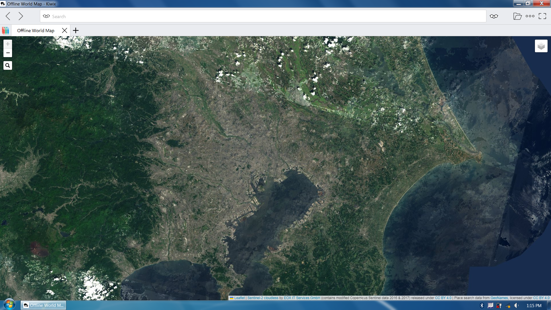 Offline satellite imagery — Tokyo